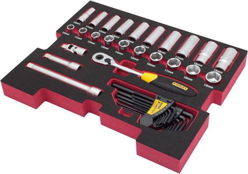 Stanley outils à main fmht0-74297 jeu de douilles à insérer fatmax tstak 1 2 20 pièces - fmht0-74297