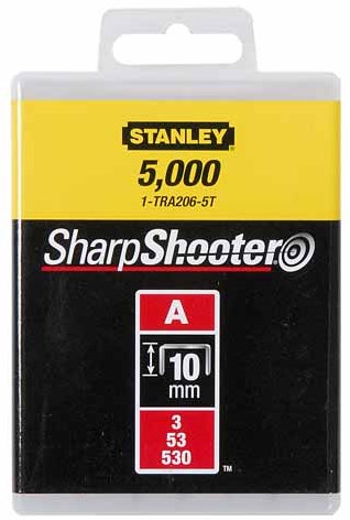 Agrafes pour outils à main Stanley 10 mm type a - 5000 pièces - 1-tra206-5t