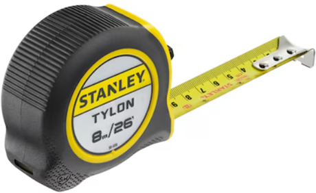 Stanley outils à main ruban à mesurer Stanley Tylon | 8m 24' - 25mm - 0-30-656