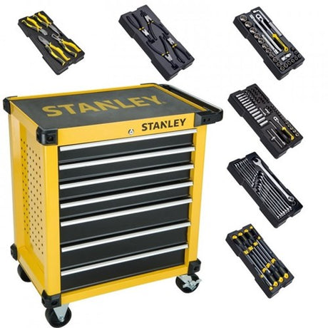 Chariot à outils transmodule Stanley stht6-80827 7 tiroirs remplis de 6 modules stht6-80827