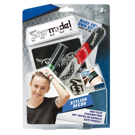 Ensemble de tatouage pour homme starmodel cinq étoiles