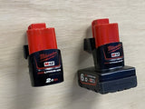 Supports de batterie à montage furtif pour Milwaukee M12 | rouge | 6 pièces - bm-mw12-red-6