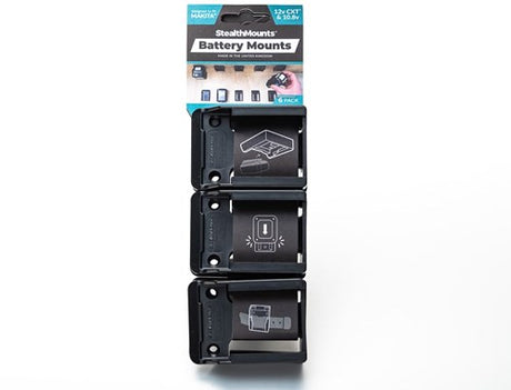 Stealthmounts bm-mk12-blk-6 supports de batterie pour makita 12v cxt | noir | 6 pièces - bm-mk12-blk-6