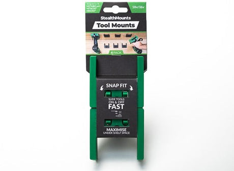 Stealthmounts tm-mhh18-grn-4 porte-outils pour hikoki metabo hpt hitachi 18v | vert | 4 pièces - tm-mhh18-grn-4