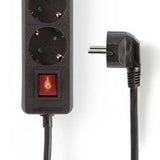 Multiprise Nedis | prise de terre type f (cee 7 7) | 3 voies | 1,5 m | 3680w | 16 une | noir | 1 pièce - exso315f2bk - exso315f2bk