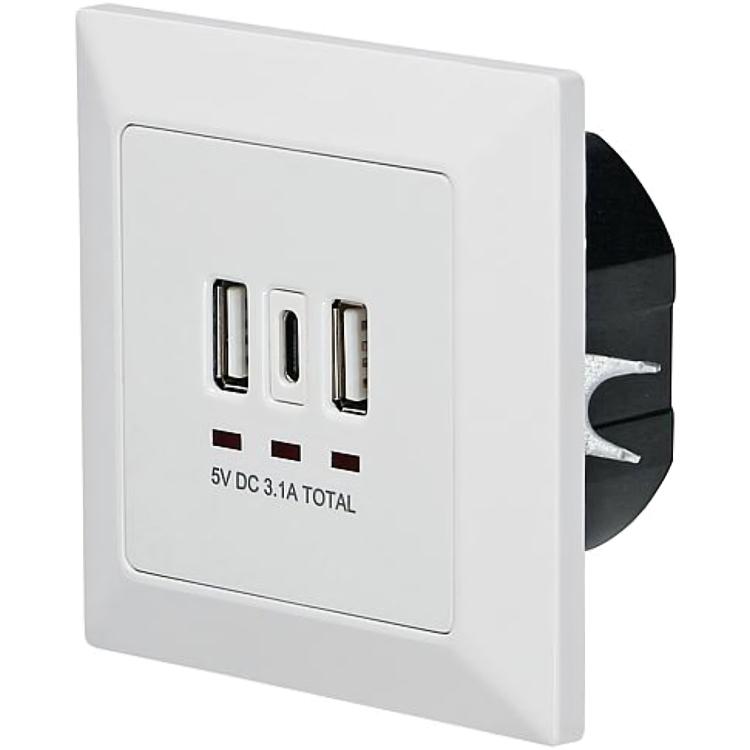 Prise avec USB