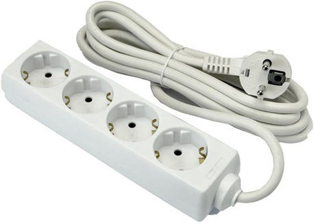 Stroomlijn tcd ra 4-voudig 1,5 meter snoer wit 6672560
