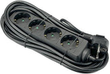 Stroomlijn tcd ra 4-voudig 1,5 meter snoer zwart 6672399
