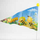 drapeau de vélo Maya de Bij junior 150 cm vinyle blanc jaune