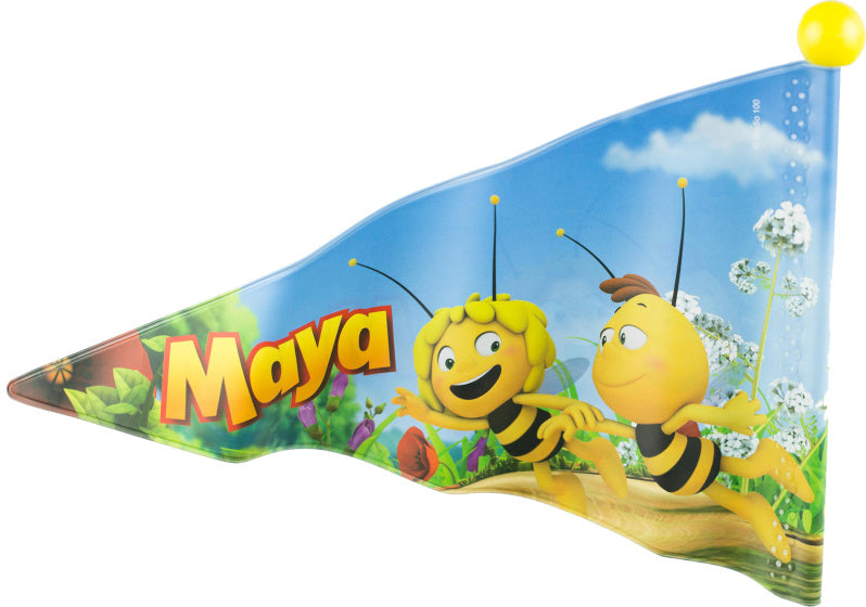 drapeau de vélo Maya de Bij junior 150 cm vinyle blanc jaune
