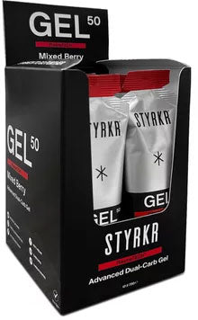 Styrkr gel50 gel énergétique double carburateur, boîte de 12
