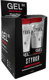 Styrkr gel50 gel énergétique double carburateur, boîte de 12