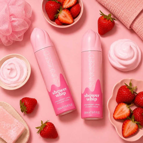 Sunkissed shower whip strawberry swirl shower foam 250ml