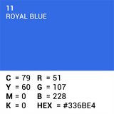 Superior achtergrondpapier 11 royal blue chroma key 1,35 x 11m