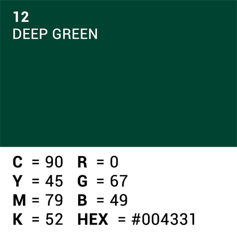 Superior achtergrondpapier 12 deep green 1,35 x 11m