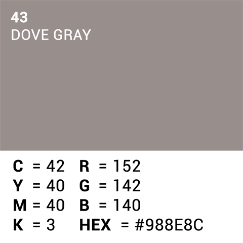 Vynikající pozadí papír 43 Dove Grey 1,35 x 11m