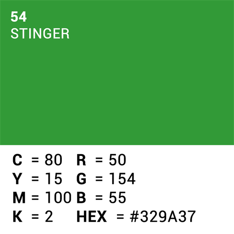 Superior achtergrondpapier 54 stinger chroma key 1,35 x 11m