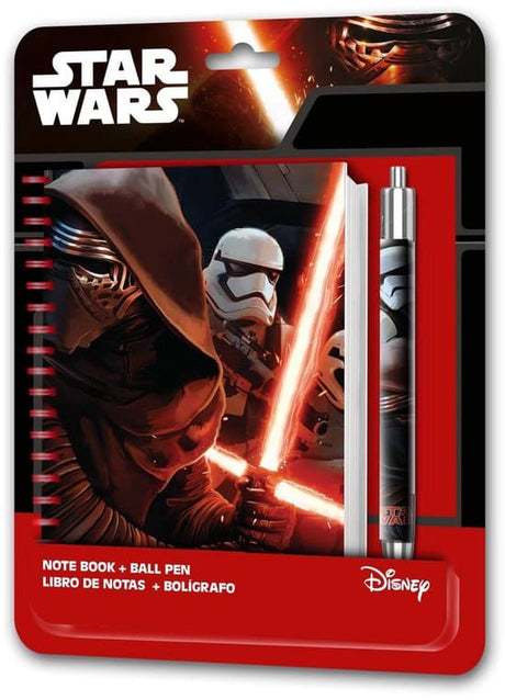 Hasbro Star Wars Disney carnet de notes avec stylo à bille