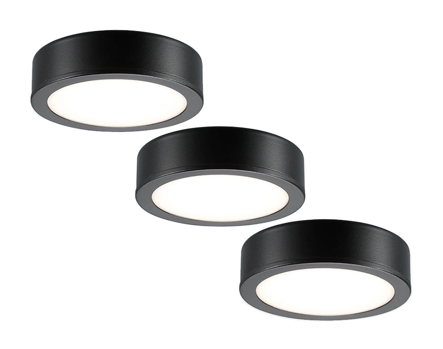 Spot de cuisine Sylvania LED - lot de 3 - 270 lm - IP20 - noir