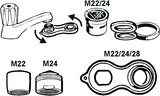 Cornat set aérateurs eco m22+m24+clé - t307101