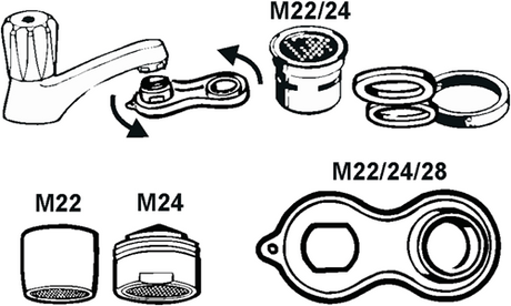 Cornat set aérateurs eco m22+m24+clé - t307101