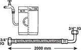 Tuyau d'alimentation lave-linge Cornat 2m00 inox - t357215