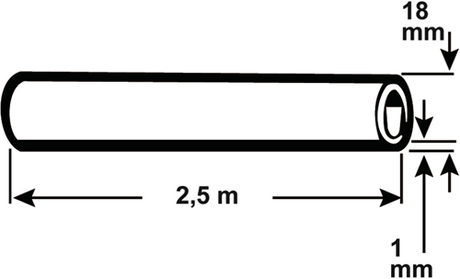 Tuyau cuivre Cornat nu 18mm 2m50 - t550112
