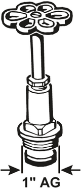 Tête de robinet longue Cornat pour robinet à bille 1'' - t571733