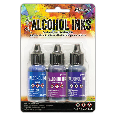 Ranger • Tim Holtz Encres à l'alcool Cobalt, Boysenberry Vineyard 14 ml