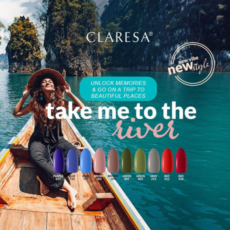 Claresa vernis gel uv led 5 ml vert 802 emmène-moi à la rivière