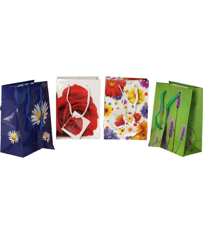 Sac cadeau luxe Jvdl petites fleurs assorties