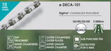 Buzaglo taya chaîne deca-101 1 2x5 64x136 vélo électrique, 10 vitesses, argent