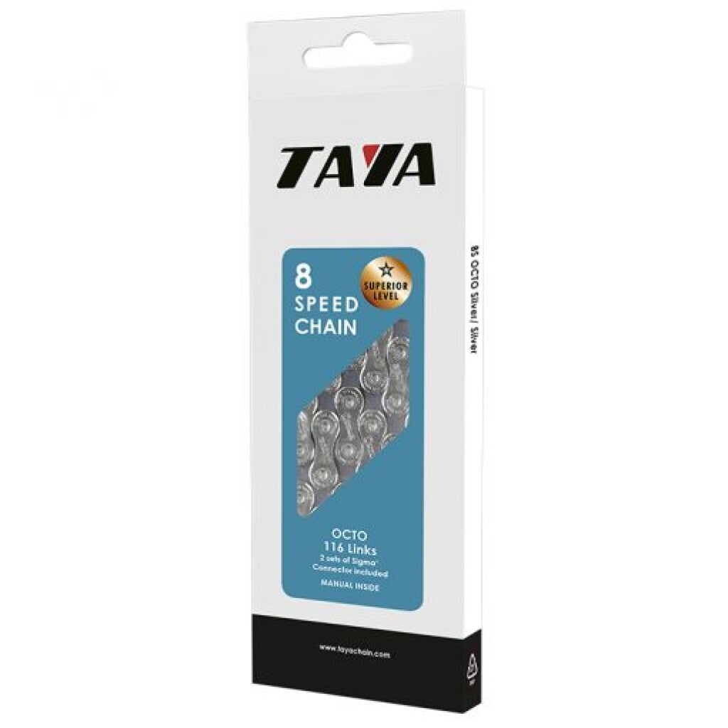 Chaîne Buzaglo taya octo 1 2x3 32x116, 7-8 vitesses, argent