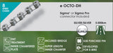 Chaîne Taya octo-dh 1 2x3 32x136 vélo électrique, 7-8 vitesses, argent