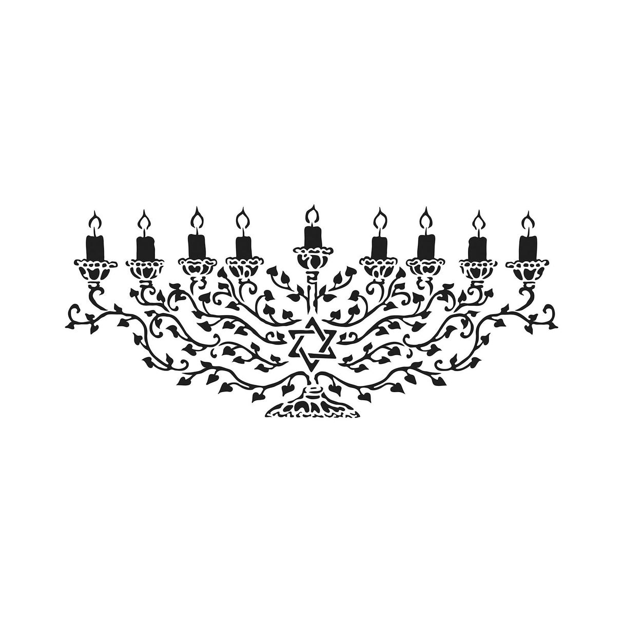 L'atelier de l'artisan • Pochoir bordure rustique 41,91x15,2cm menorah