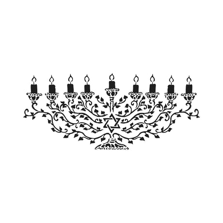 L'atelier de l'artisan • Pochoir bordure rustique 41,91x15,2cm menorah