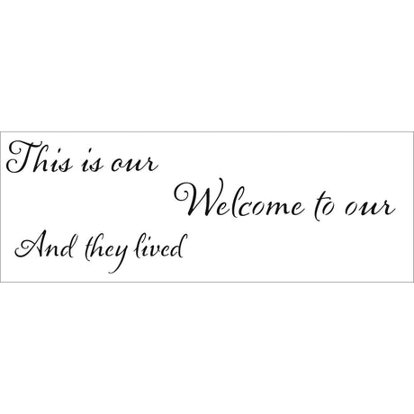 L'atelier de l'artisan • pochoir Happy Ever Plus 41,91x15,2cm