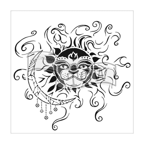 L'atelier artisanal • gabarit 30x30cm soleil et lune