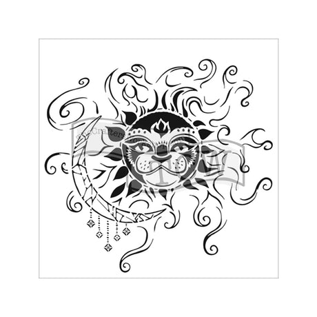 L'atelier artisanal • gabarit 15x15cm soleil et lune