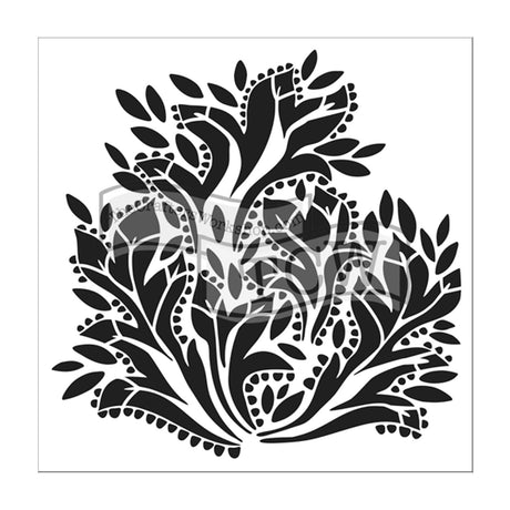 L'atelier des artisans • gabarit 30x30cm floral dramatique