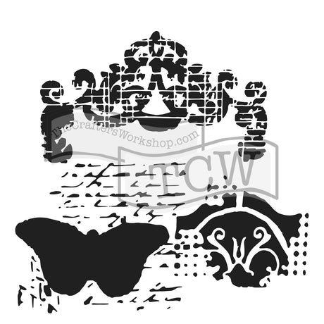 L'atelier de l'artisan • gabarit 15x15cm papillon royal