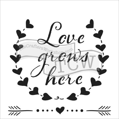 L'atelier des artisans • gabarit 15x15cm l'amour grandit