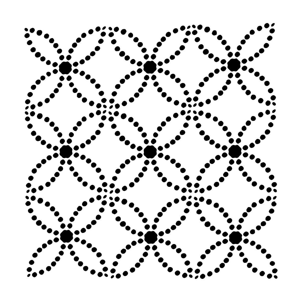 L'atelier de l'artisan • gabarit 30x30cm anneaux pointillés