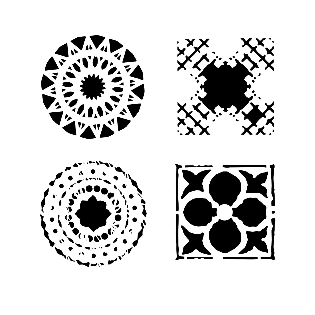 L'atelier des artisans • gabarit 30x30cm motifs quattro