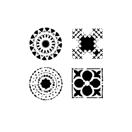L'atelier des artisans • gabarit 15x15cm motifs quattro