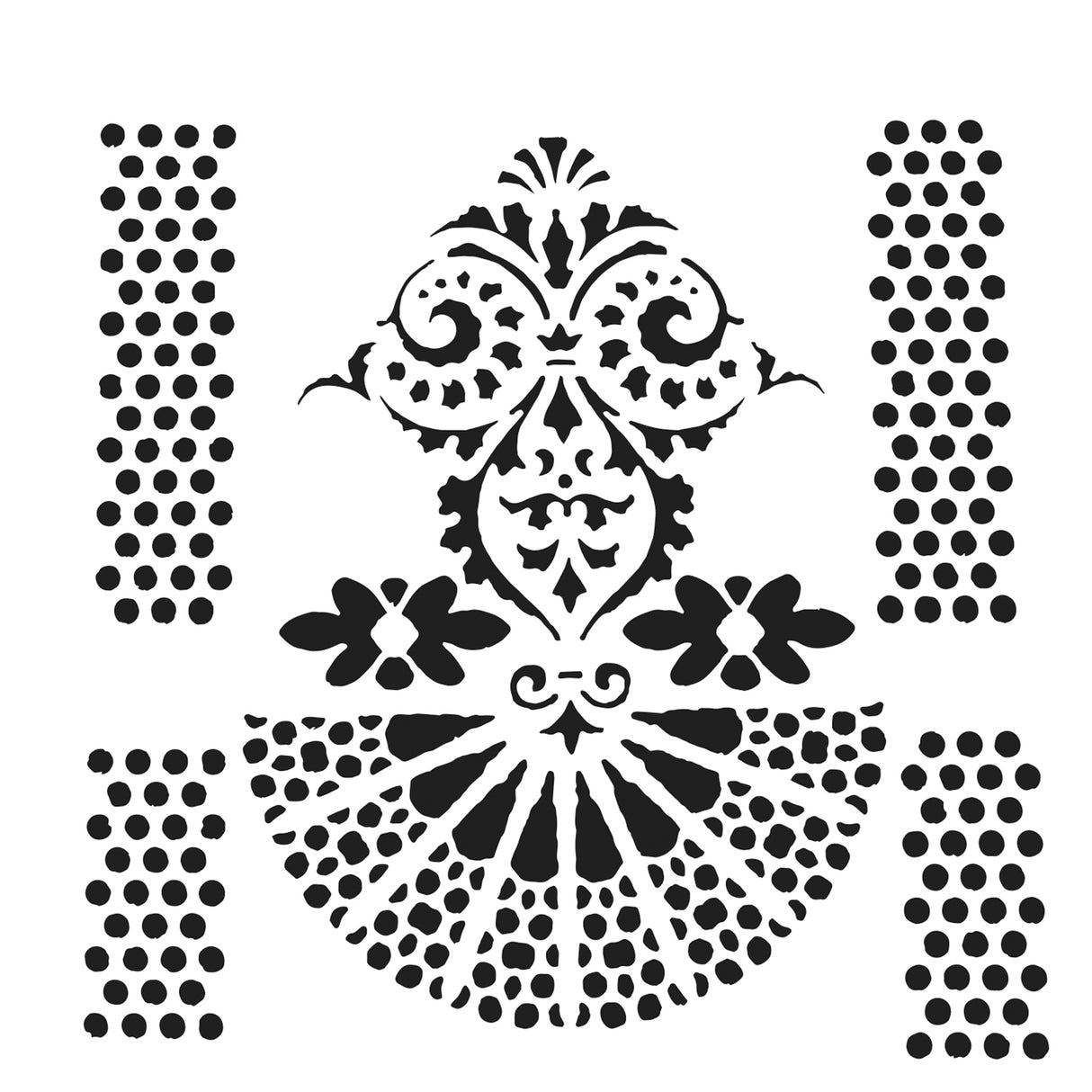 L'atelier de l'artisan • gabarit éventail quadrangle 30,5x30,5cm