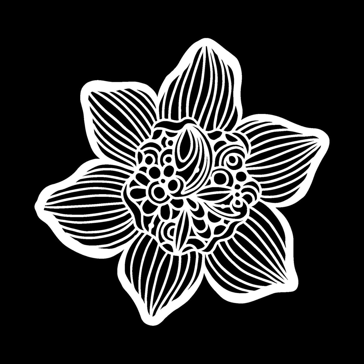 L'atelier du bricoleur • Pochoir en forme de coupe jonquille 6x6