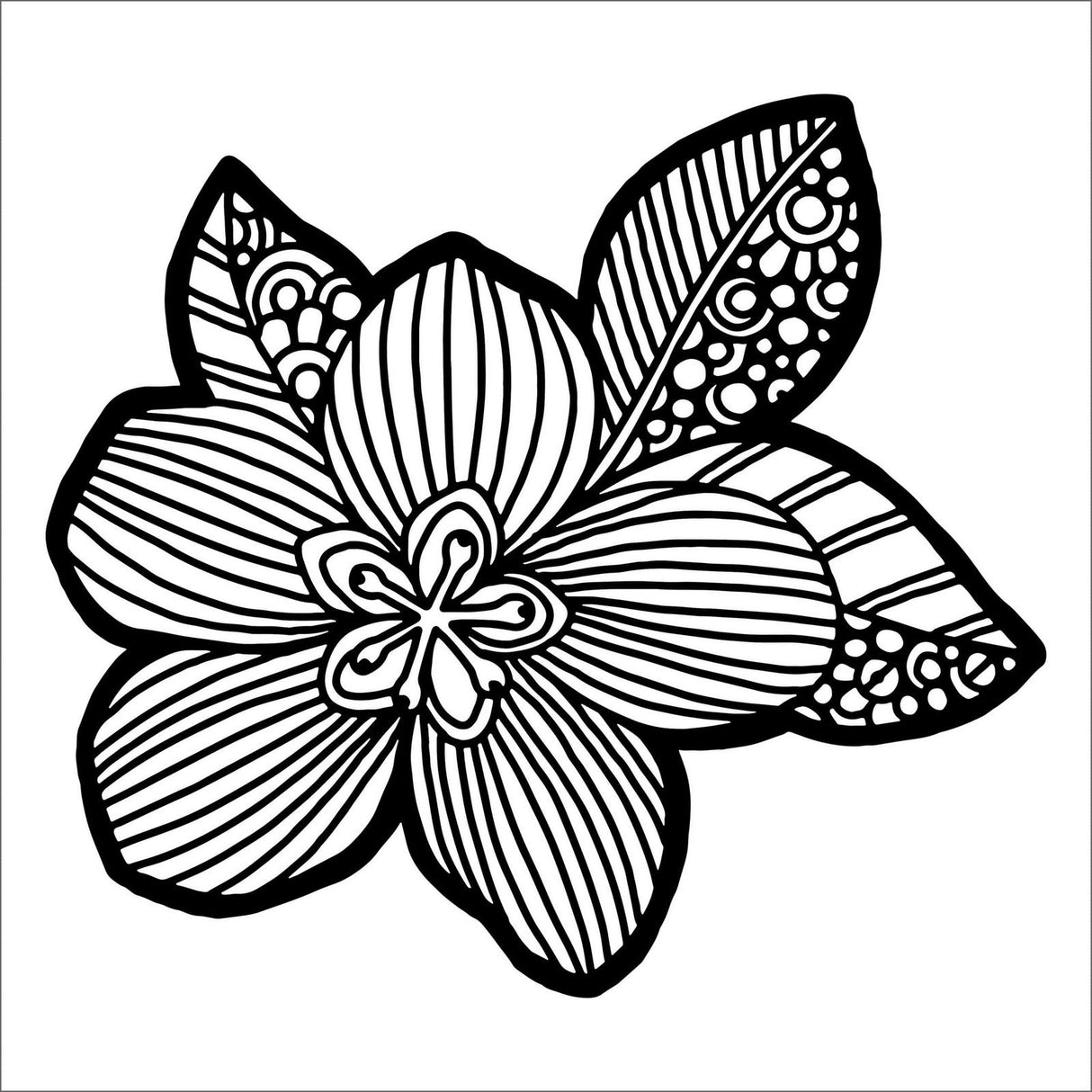 L'atelier de l'artisan • Pochoir fleur fleurie 30,5x30,5cm