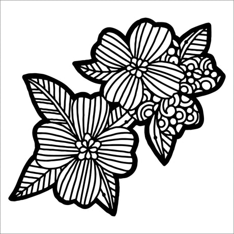 L'atelier de l'artisan • Pochoir cornouiller paire 15,2x15,2cm