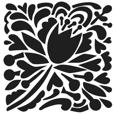L'atelier des artisans • pochoir tulipe fête 30,5x30,5cm